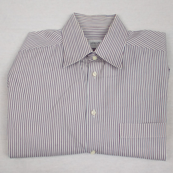 NWOT Giorgio Armani Collezione Striped Button Up - Picture 2 of 6